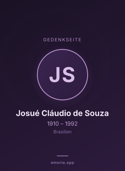 Gedenkportrait von Josué Cláudio de Souza