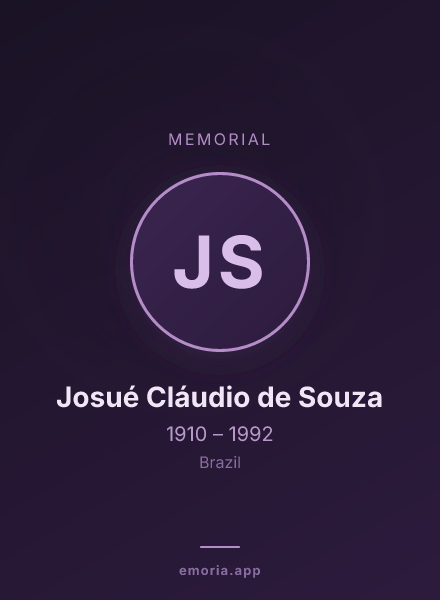 Memorial portrait of Josué Cláudio de Souza
