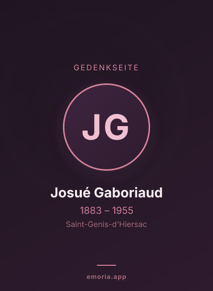 Gedenkportrait von Josué Gaboriaud