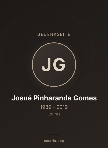 Gedenkportrait von Josué Pinharanda Gomes