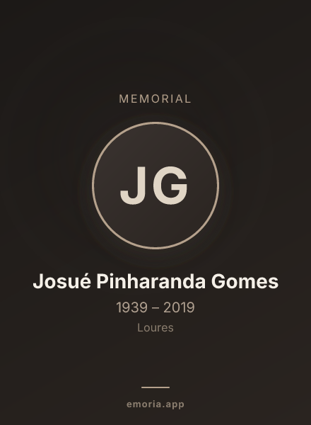 Memorial portrait of Josué Pinharanda Gomes