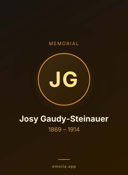 Memorial portrait of Josy Gaudy-Steinauer