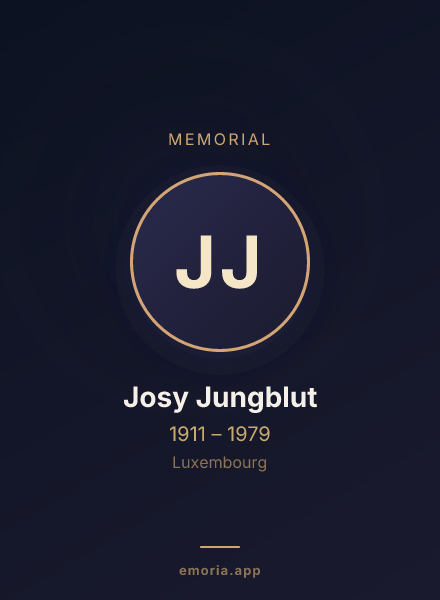 Memorial portrait of Josy Jungblut