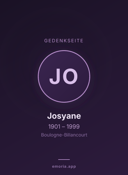 Gedenkportrait von Josyane