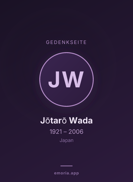 Gedenkportrait von Jōtarō Wada