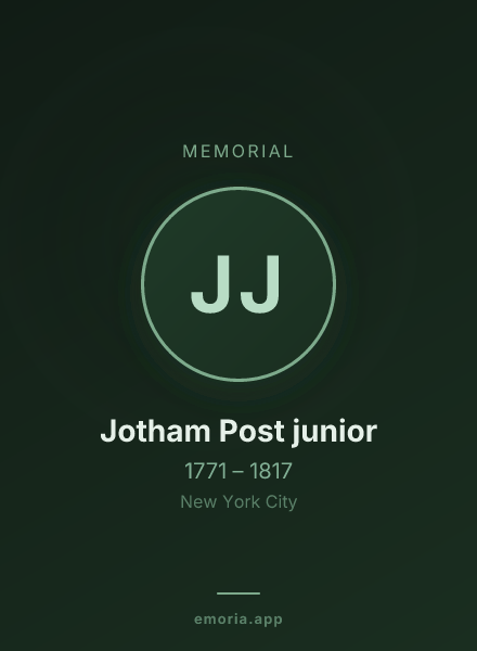 Memorial portrait of Jotham Post junior