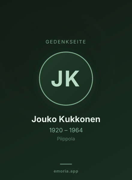 Gedenkportrait von Jouko Kukkonen
