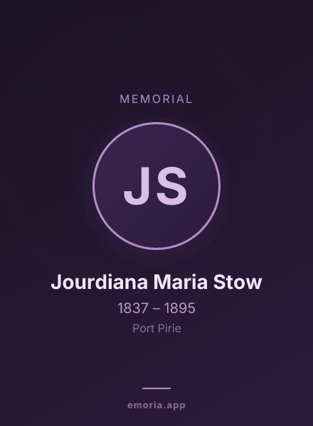 Memorial portrait of Jourdiana Maria Stow