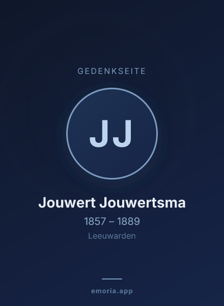 Gedenkportrait von Jouwert Jouwertsma