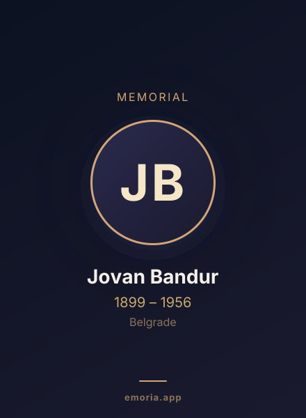 Memorial portrait of Jovan Bandur