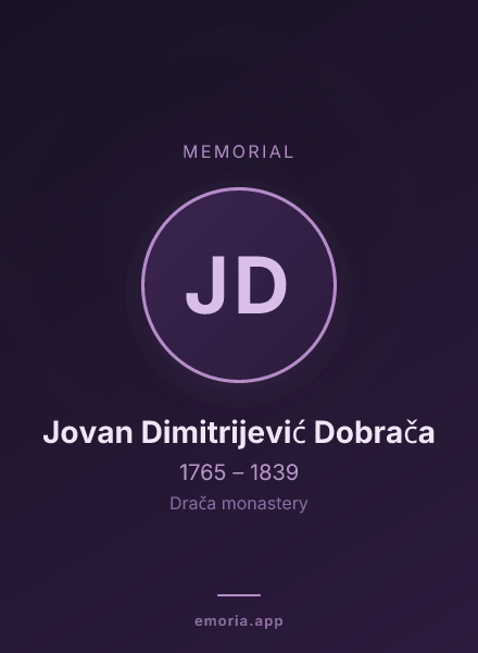 Memorial portrait of Jovan Dimitrijević Dobrača