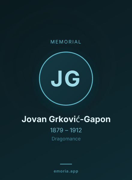 Memorial portrait of Jovan Grković-Gapon