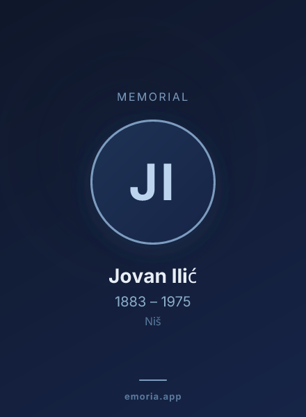 Memorial portrait of Jovan Ilić