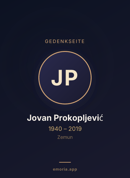 Gedenkportrait von Jovan Prokopljević