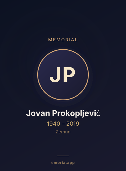 Memorial portrait of Jovan Prokopljević