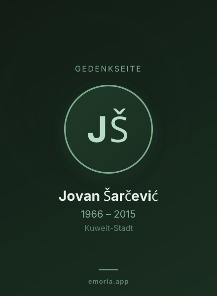 Gedenkportrait von Jovan Šarčević
