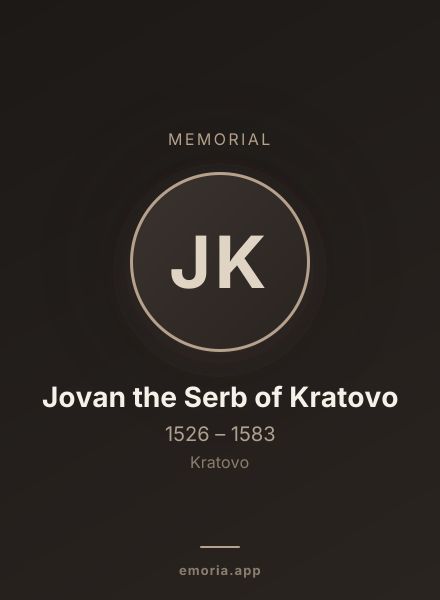 Memorial portrait of Jovan the Serb of Kratovo