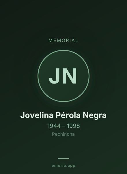 Memorial portrait of Jovelina Pérola Negra
