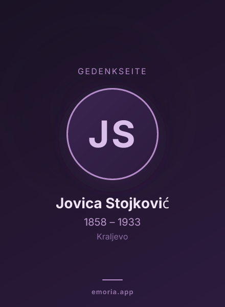 Gedenkportrait von Jovica Stojković