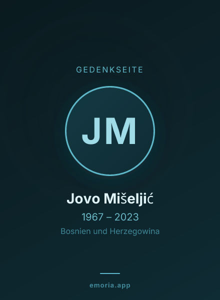 Gedenkportrait von Jovo Mišeljić
