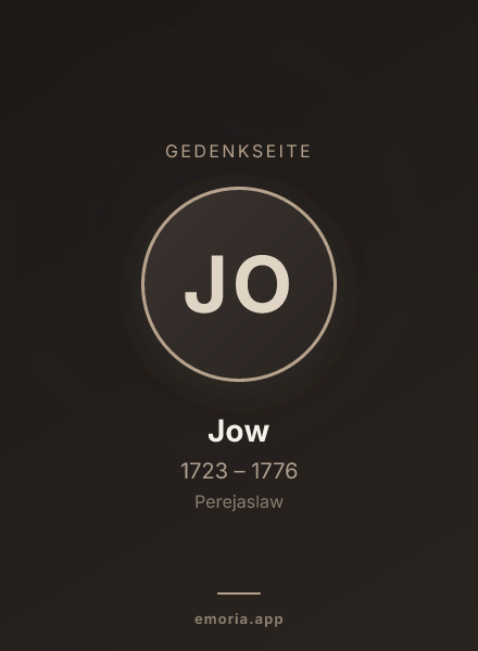 Gedenkportrait von Jow