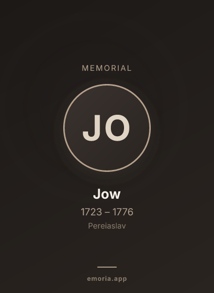 Memorial portrait of Jow