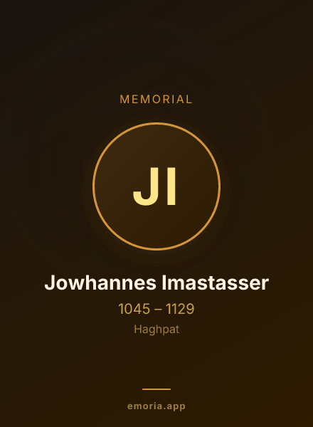 Memorial portrait of Jowhannes Imastasser