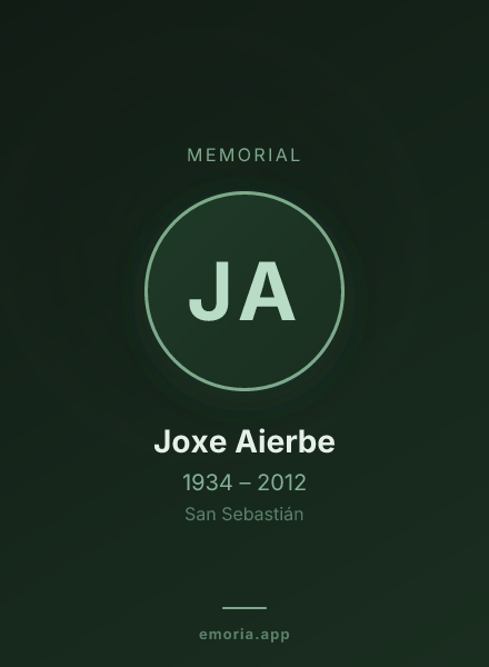 Memorial portrait of Joxe Aierbe