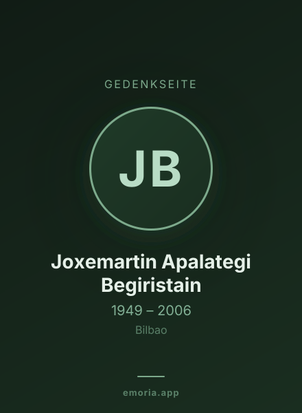 Gedenkportrait von Joxemartin Apalategi Begiristain