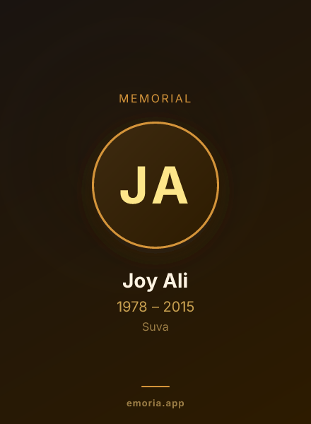 Memorial portrait of Joy Ali
