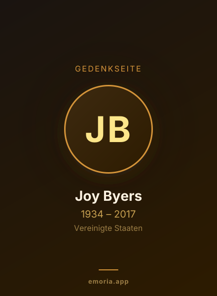 Gedenkportrait von Joy Byers
