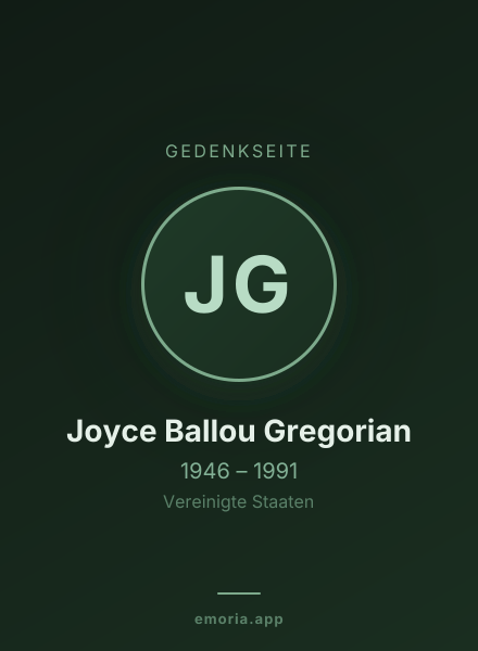 Gedenkportrait von Joyce Ballou Gregorian