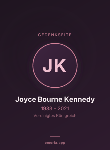 Gedenkportrait von Joyce Bourne Kennedy