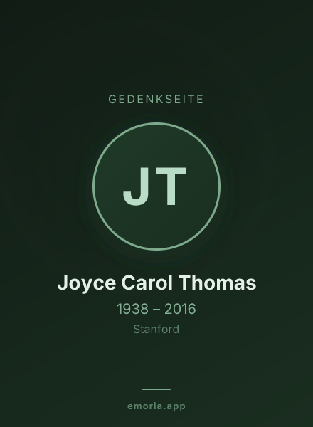 Gedenkportrait von Joyce Carol Thomas