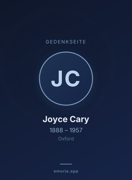 Gedenkportrait von Joyce Cary