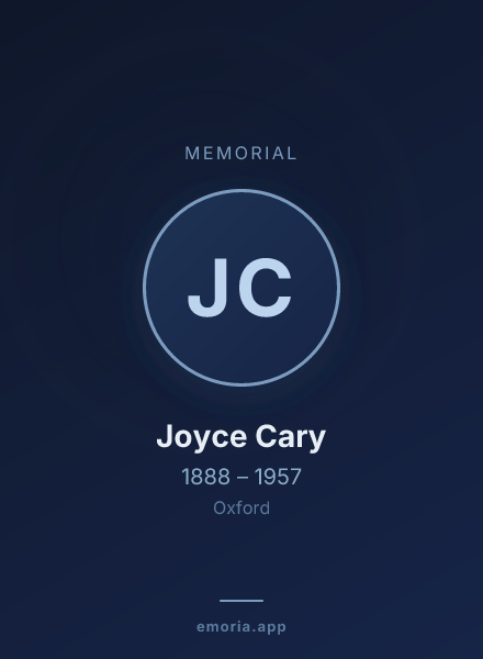 Memorial portrait of Joyce Cary