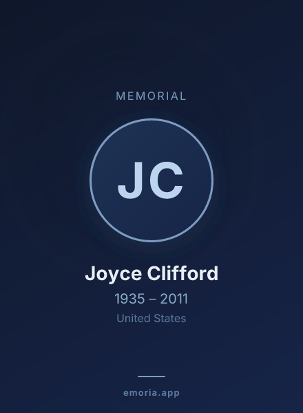 Memorial portrait of Joyce Clifford