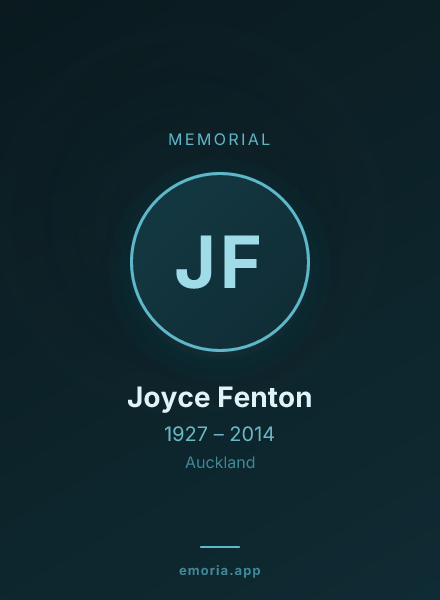 Memorial portrait of Joyce Fenton