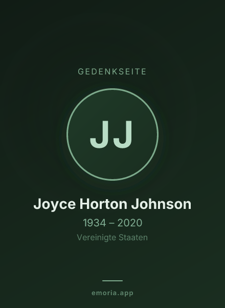 Gedenkportrait von Joyce Horton Johnson