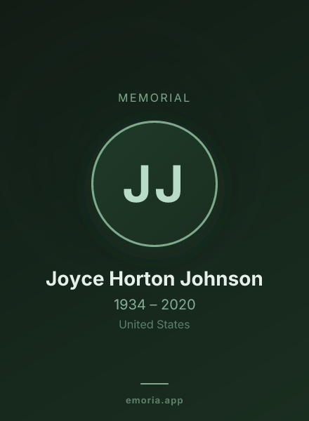 Memorial portrait of Joyce Horton Johnson