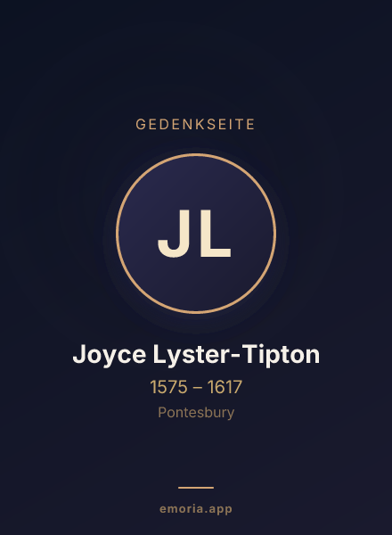 Gedenkportrait von Joyce Lyster-Tipton