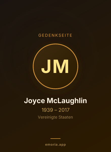 Gedenkportrait von Joyce McLaughlin
