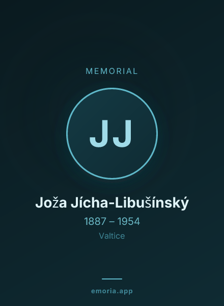 Memorial portrait of Joža Jícha-Libušínský
