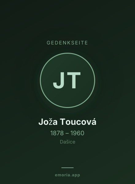 Gedenkportrait von Joža Toucová