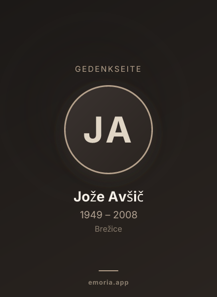 Gedenkportrait von Jože Avšič