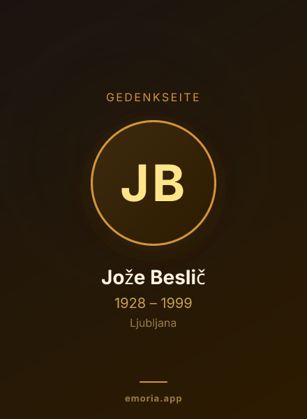 Gedenkportrait von Jože Beslič