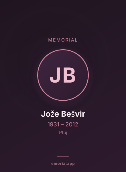 Memorial portrait of Jože Bešvir
