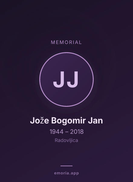 Memorial portrait of Jože Bogomir Jan
