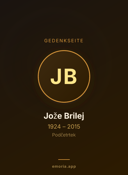 Gedenkportrait von Jože Brilej