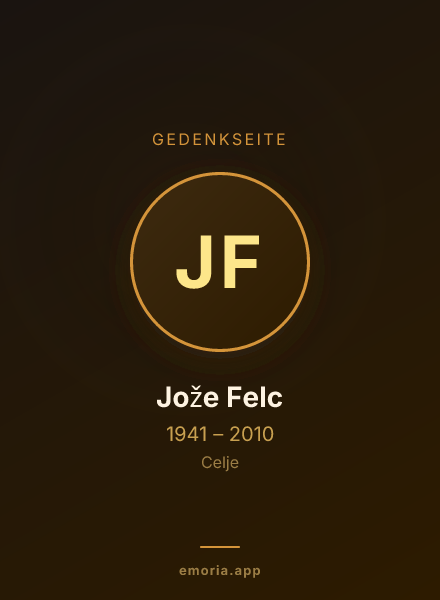 Gedenkportrait von Jože Felc